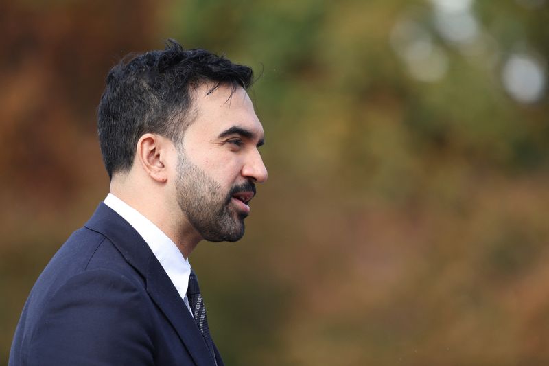 New York City mayor-elect Zohran Mamdani holds a press conference at the Unisphere in the Queens borough of New York City, Wednesday. Mamdani is already being presented as a foil for President Donald Trump.