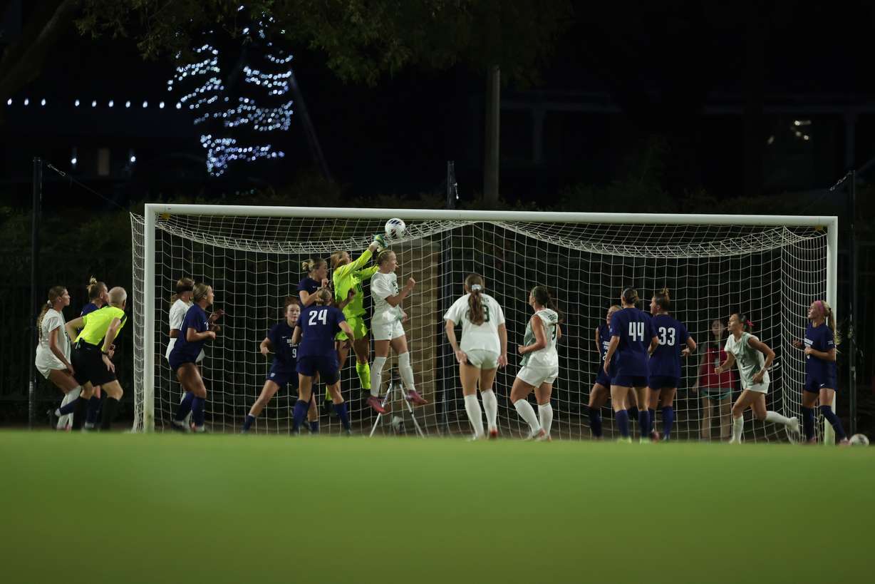 BYU goalkeeper Chelsea Peterson made three saves to earn her first 90-minute shutout since transferring from Utah in a 4-0 win over Baylor, Wednesday, Nov. 5, 2025 at the Big 12 soccer tournament in Fort Worth, Texas.
