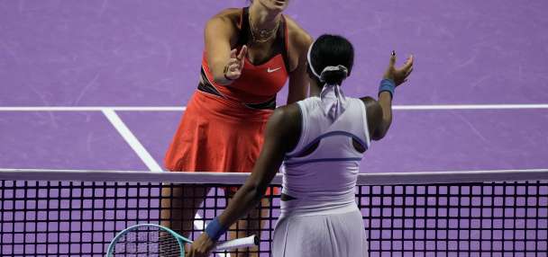 Aryna Sabalenka eliminates Coco Gauff to reach last four at WTA finals