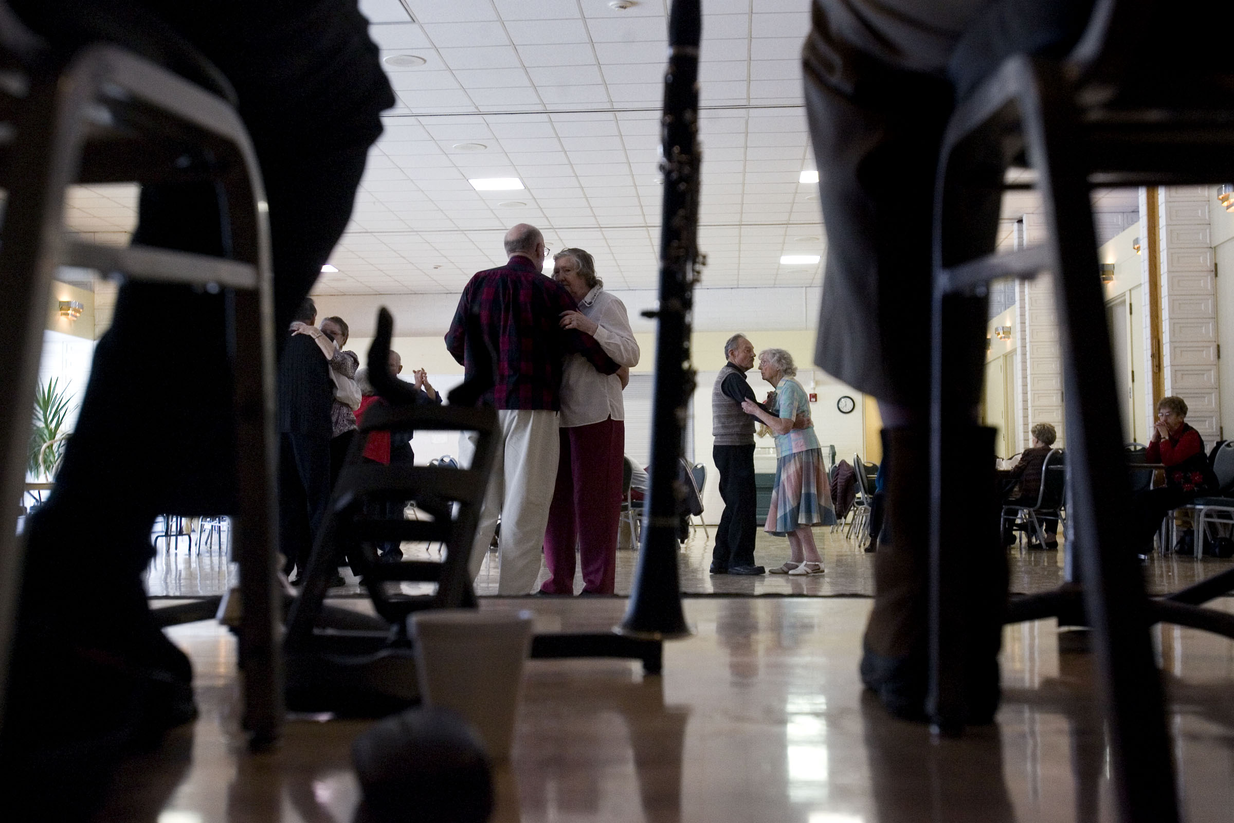 Bernie and Vyrl Myers dance at the 10th East Senior Center in Salt Lake City on Dec. 17, 2008. Salt Lake County Council members voted on Tuesday to permanently close the facility, which was undergoing renovations.
