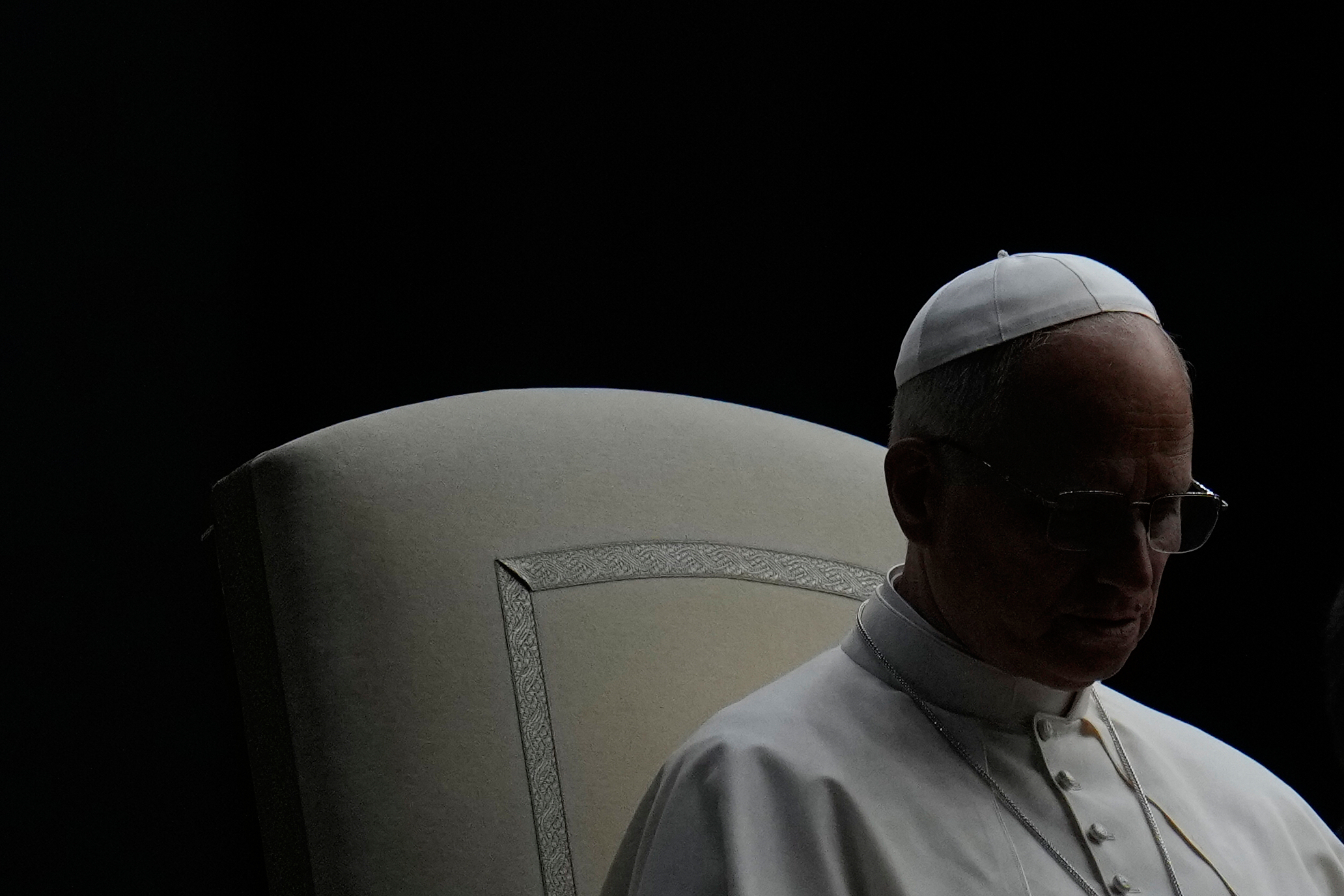 Pope Leo XIV presides over a Rosary vigil for peace in St. Peter's Square on the 63rd anniversary of the start of the Second Vatican Council, at the Vatican, Oct. 12. The Vatican announced it would return 62 artifacts to Indigenous peoples in Canada on Saturday.
