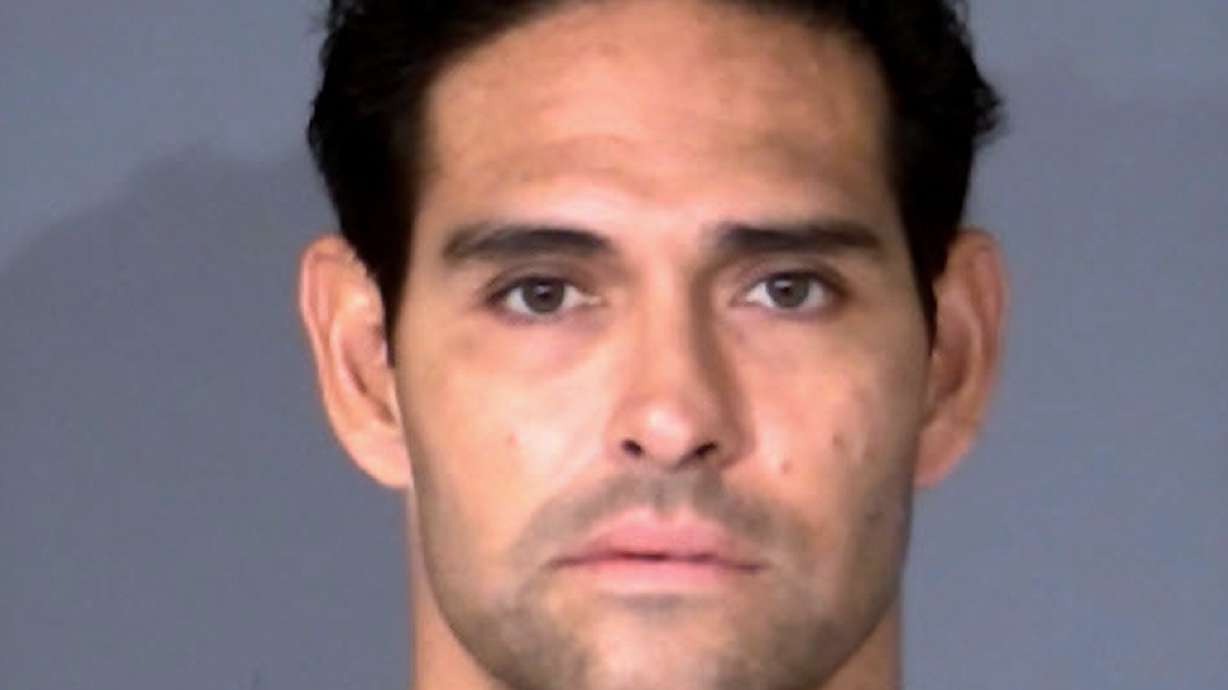 This undated image provided by the Indianapolis Metropolitan Police Department shows former NFL quarterback and sports analyst Mark Sanchez.