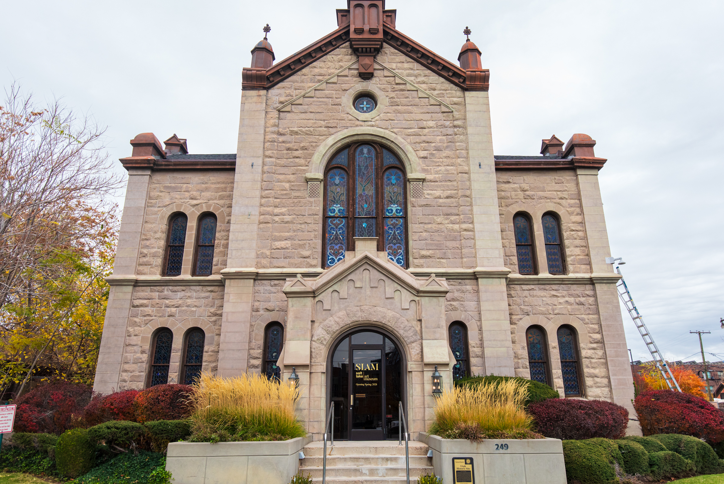 The exterior of the historic B'nai Israel Temple in Salt Lake City on Friday.
