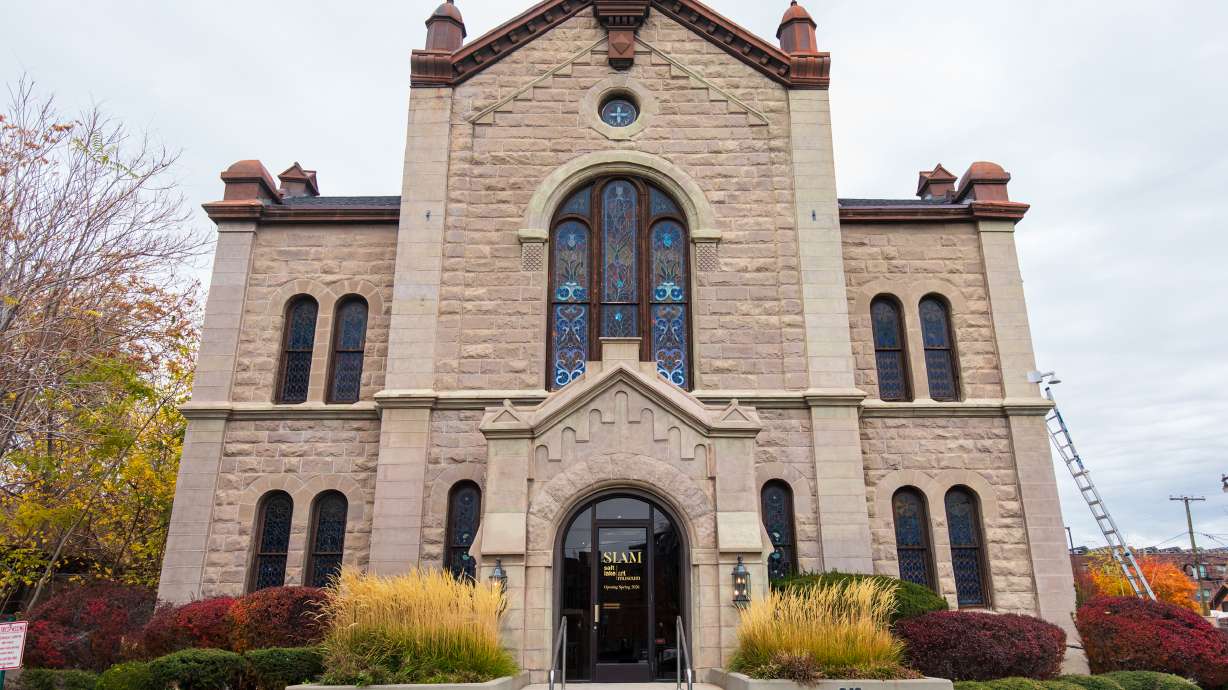 The historic B'nai Israel Temple in Salt Lake City on Nov. 7, 2025. The Salt Lake Art Museum, inside, opens this year with a focus on preserving Utah culture and providing a platform for Utah artists.