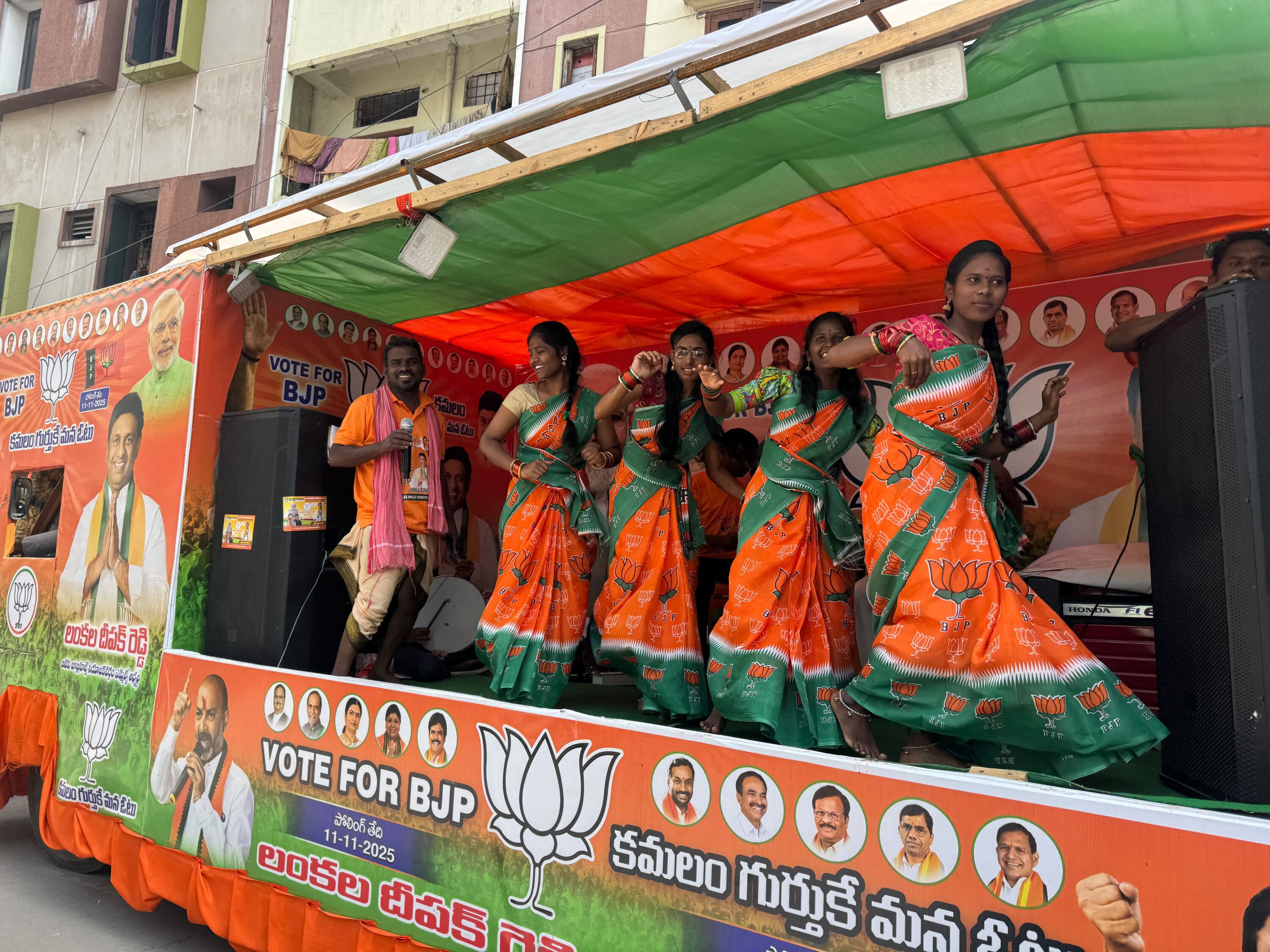 A political rally, held by the BJP Party, in a residential area is pictured in Hyderabad city, India. State Rep. Jason Thompson is part of a delegation led by Utah Senate President Stuart Adams on a trade mission in India.