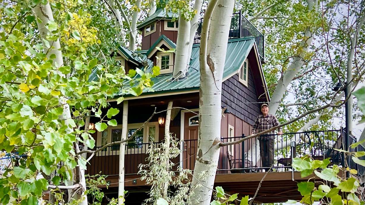 John Osburn, of Nephi, built a one-of-a-kind tree house that is attracting people from all around the world.