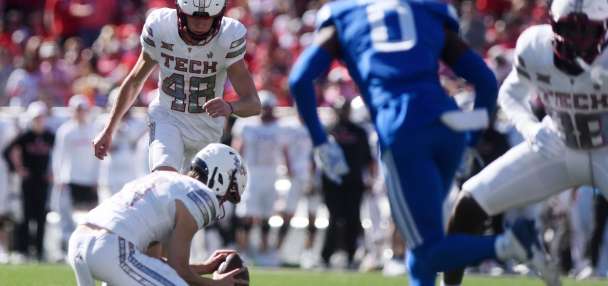 Harrington's 5 field goals, Rodriguez's takeaways lead No. 9 Texas Tech past No. 8 BYU 29-7