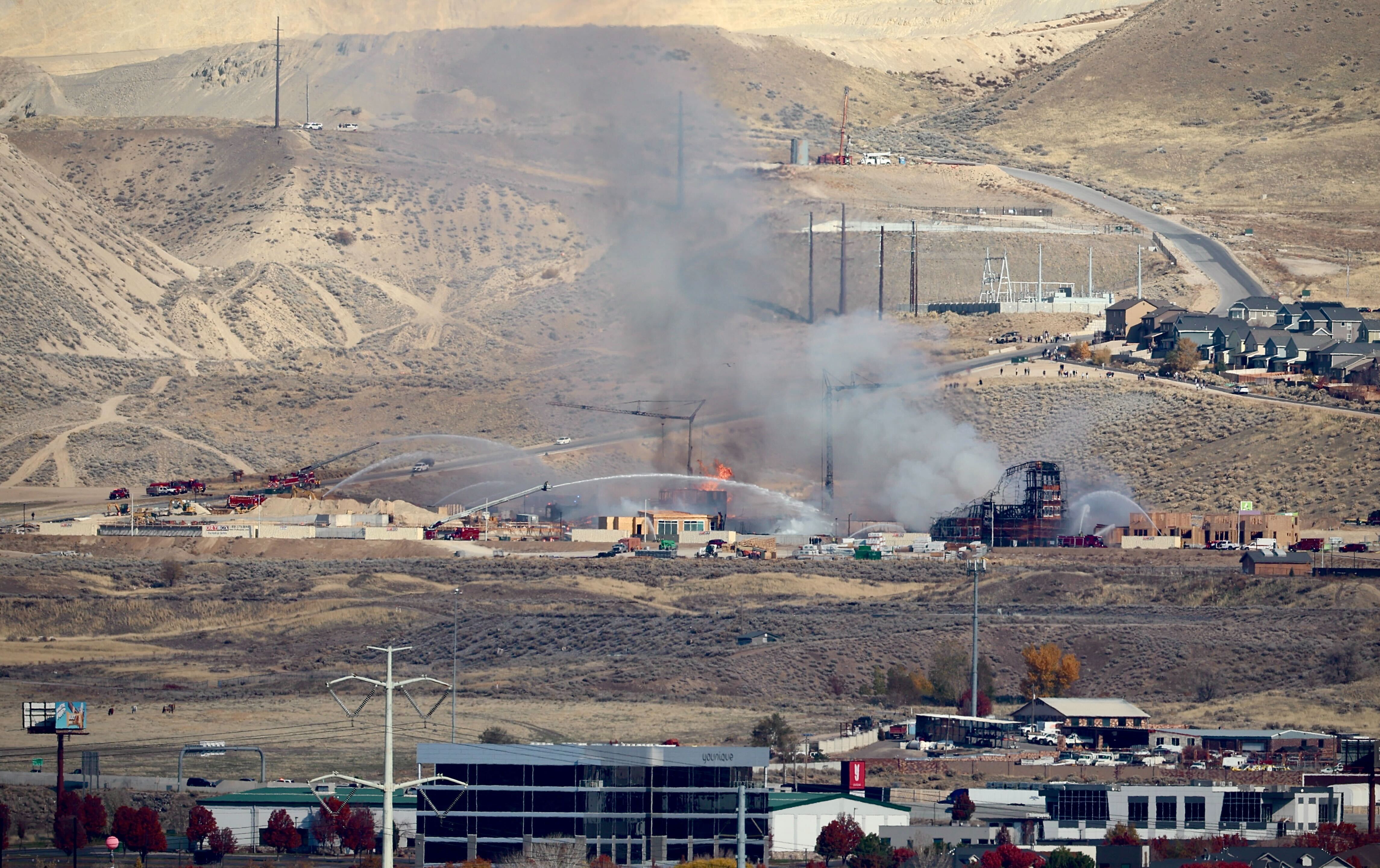 Massive fire erupts in Lehi area; explosion reported