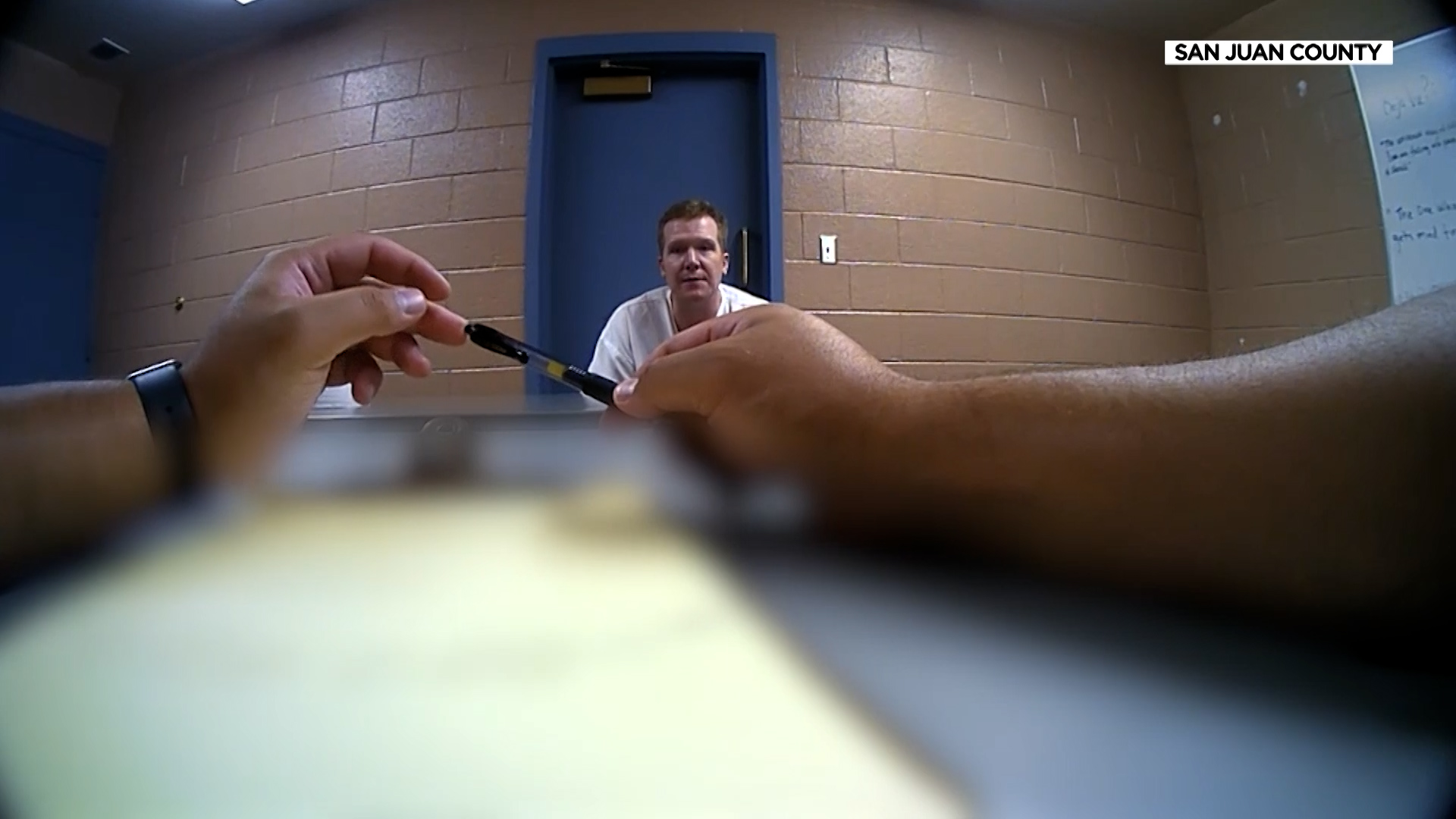 Wesley Salisbury speaks to a San Juan County sheriff’s deputy in July 2022. Salisbury confessed to additional crimes while speaking with the deputy, but no additional charges were filed.