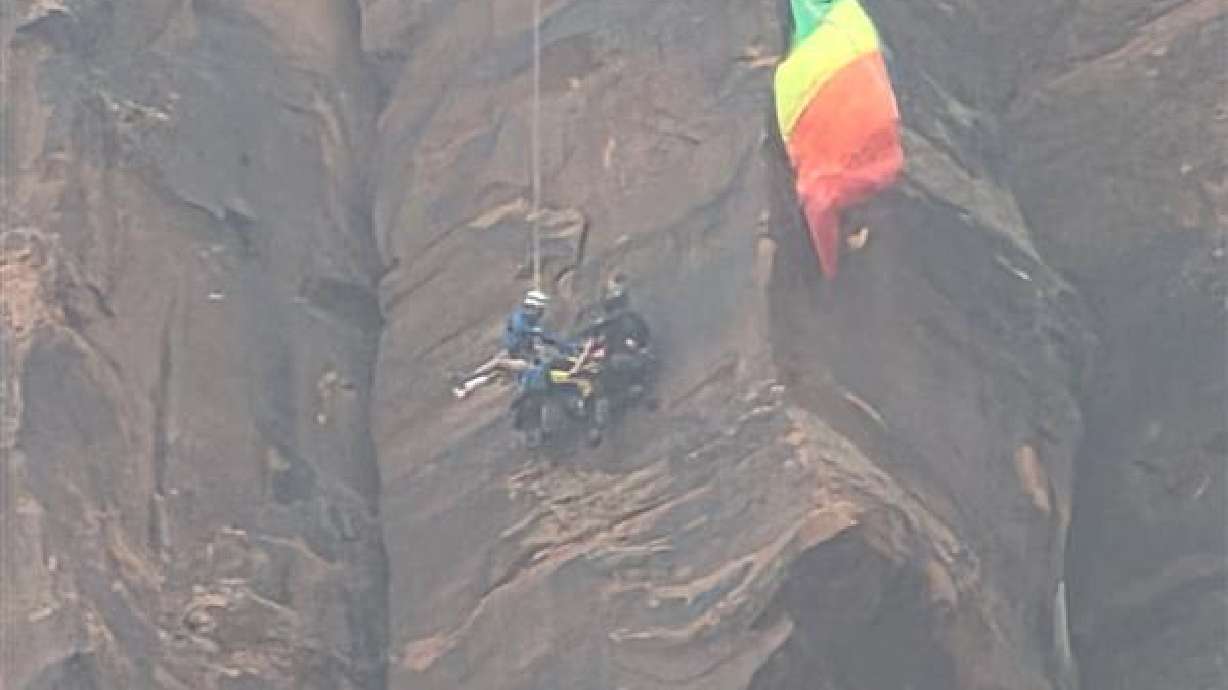 Jumper Rescue Ring BASE jumper rescued from Kane Creek area in Moab | KSL.com