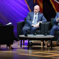 At the site of Charlie Kirk's assassination, senators look for ways to end political violence