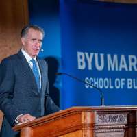 Staying loyal to core values: Mitt Romney delivers optimistic, faith-driven message at BYU