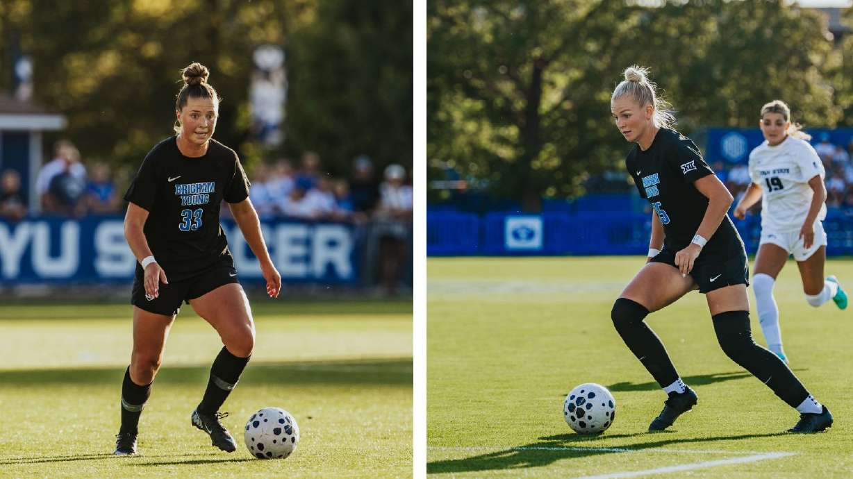 Cousins Lucy Kesler, left, and Ellie Walbruch have powered BYU women's soccer to a 26th NCAA Tournament appearance in 31 seasons.