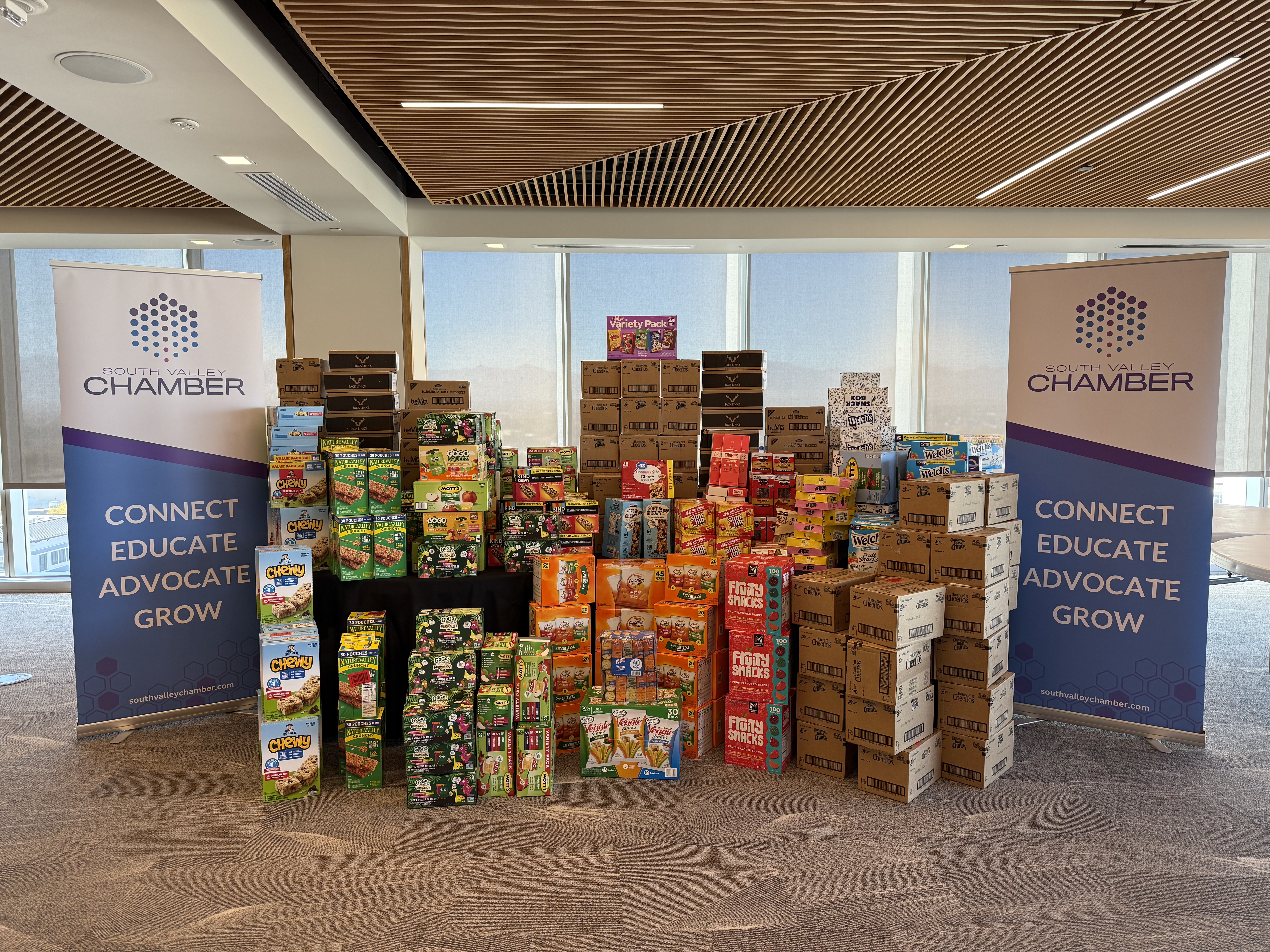 Salt Lake Valley businesses unite in gathering food donations to fill pantries at local schools