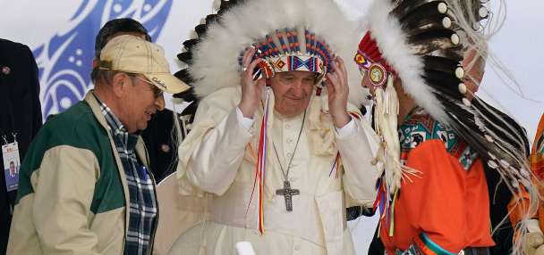 Pope returns artifacts to Indigenous peoples from Canada as part of reckoning with colonial past