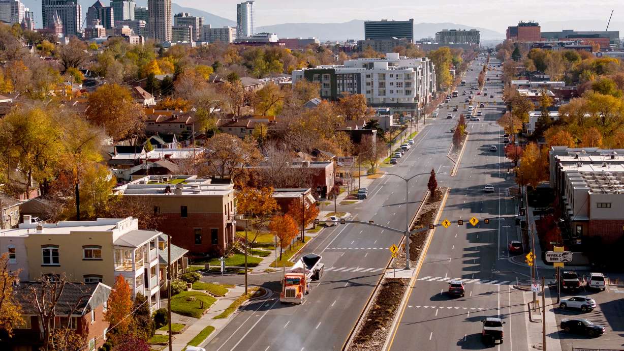 300 West in Salt Lake City on Nov. 13. Salt Lake City leaders said Wednesday they're prepared to take "tangible action" to bolster its transportation system, following a state-led study of recent road projects.