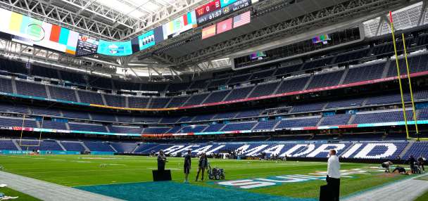 Atmosphere at Santiago Bernabeu Stadium looking a lot different ahead of 1st NFL game in Spain
