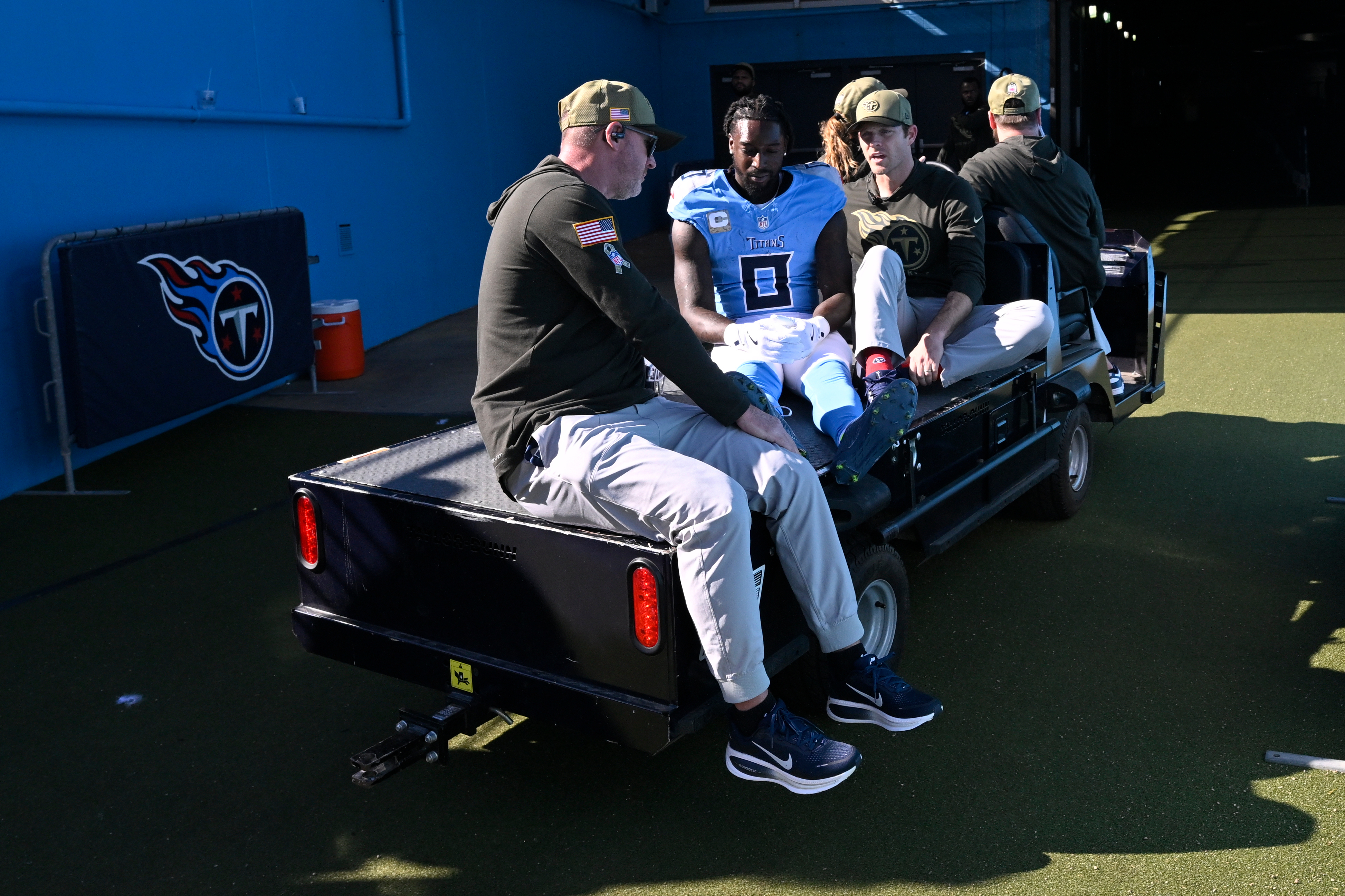 Calvin Ridley's return for the Titans ends abruptly with ankle injury against Texans