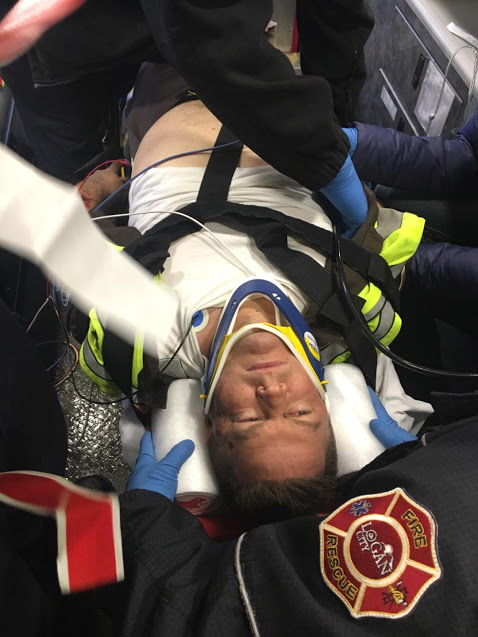 Utah Highway Patrol Lt. Cade Brenchley was hit by a car while responding to a slide-off in 2018.