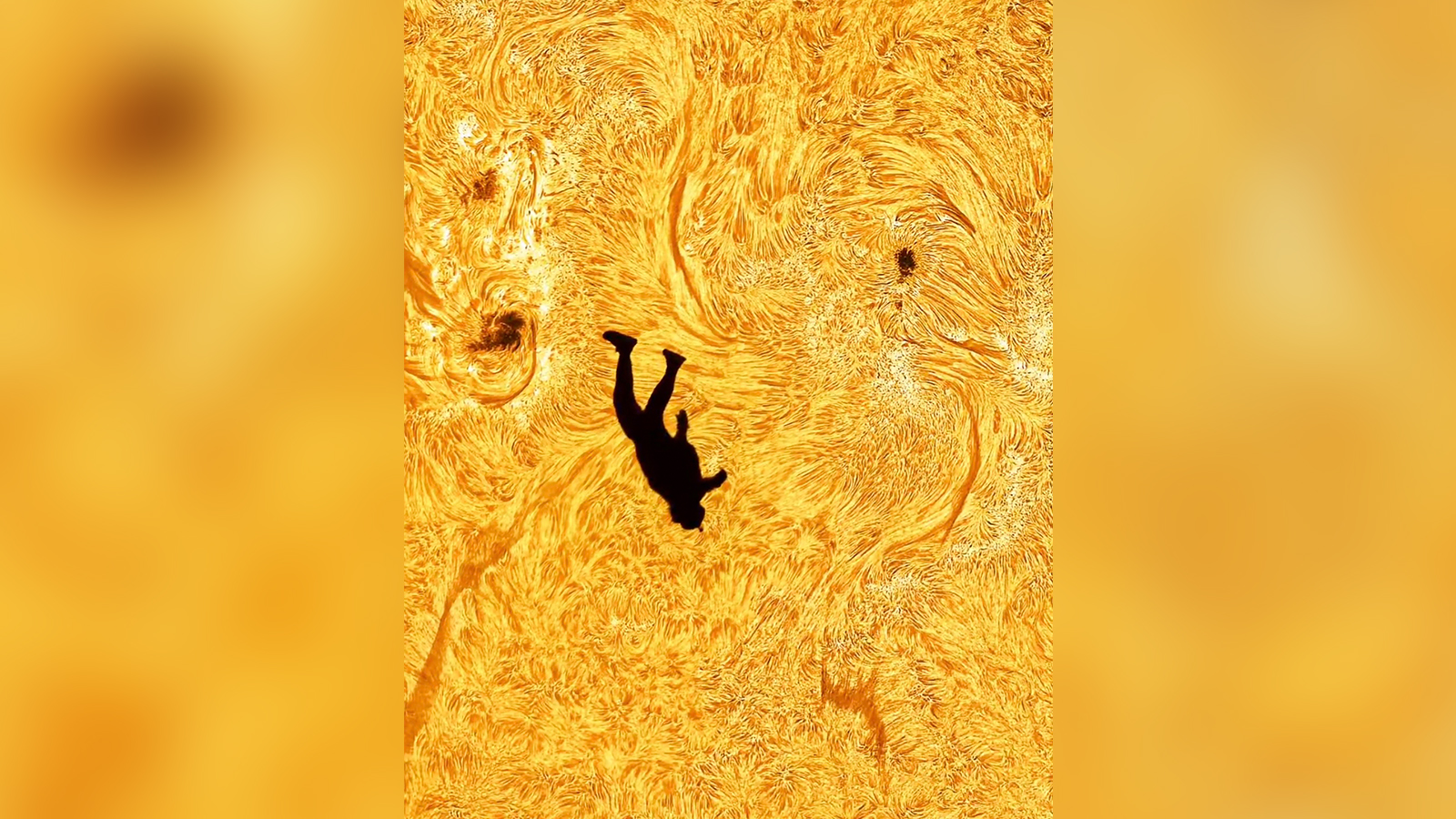 A still frame from a video of the "The Fall of Icarus" that photographer Andrew McCarthy took. The image has gone viral since it was released.