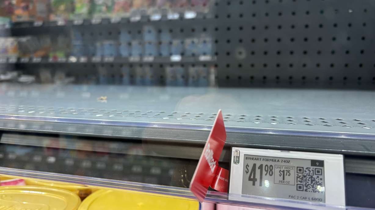 ByHeart infant formula has been removed from the shelves of a Walmart store in Temecula, Calif., on Sunday. Health officials say at least 31 babies in 15 states have been treated for botulism.