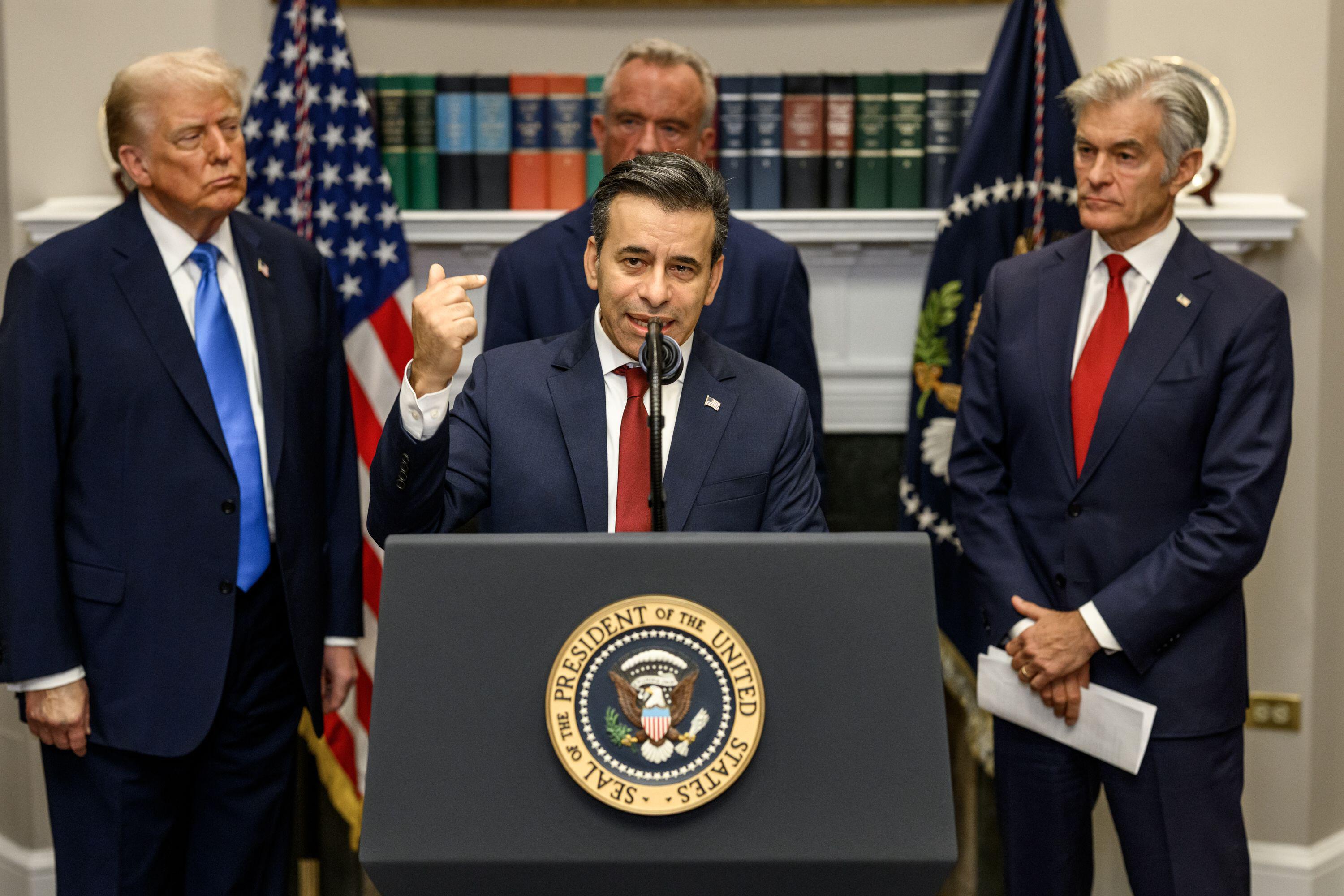 FDA Commissioner Dr. Marty Makary gives remarks after President Donald Trump made an announcement on medical and scientific findings regarding autism in America’s children, Sept. 22, in the Roosevelt Room of the White House. Makary called the difference in public health risk over natural and synthetic kratom "night and day" in a recent press conference.
