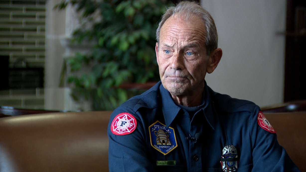 Jack Tidrow, president of Professional Firefighters of Utah, speaks with KSL-TV on Wednesday. Tidrow said he wants first responders to be able to do their job without fear of legal action.