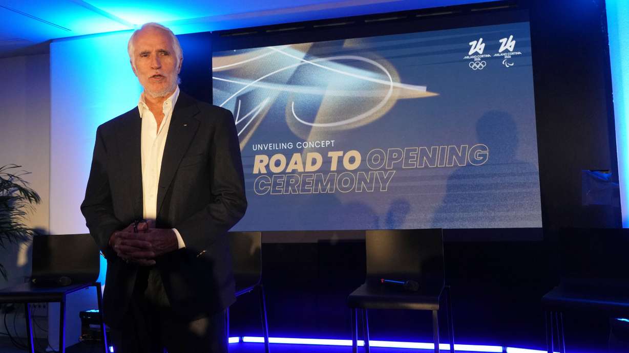 Milano Cortina 2026 Foundation President Giovanni Malagò at Milan's San Siro stadium, Italy, Oct. 16. The United Nations approved the Olympic Truce for the upcoming Games on Thursday.