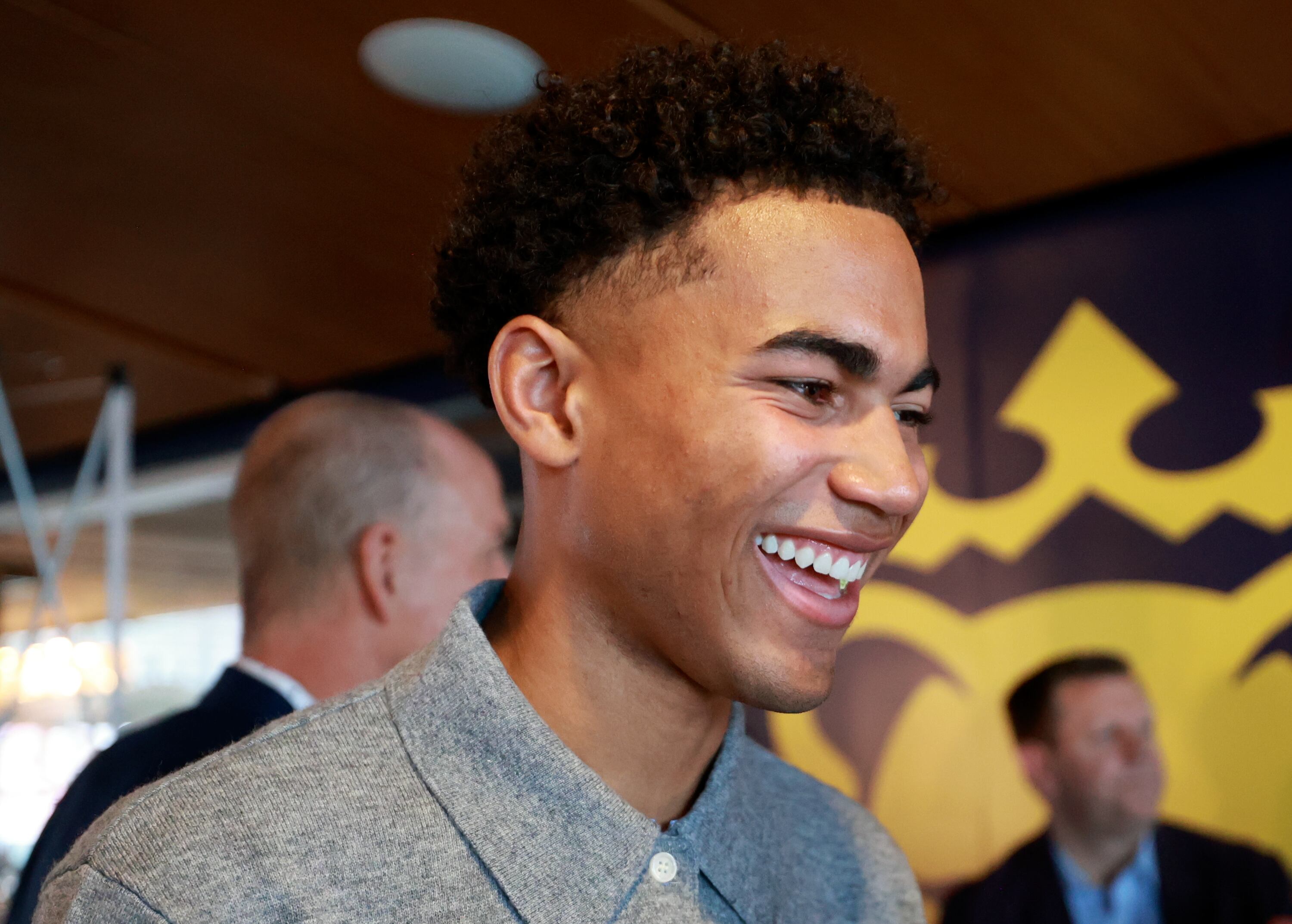 Zavier Gozo, Real Salt Lake forward, smiles after a press conference at the America First Field in Sandy on Thursday.