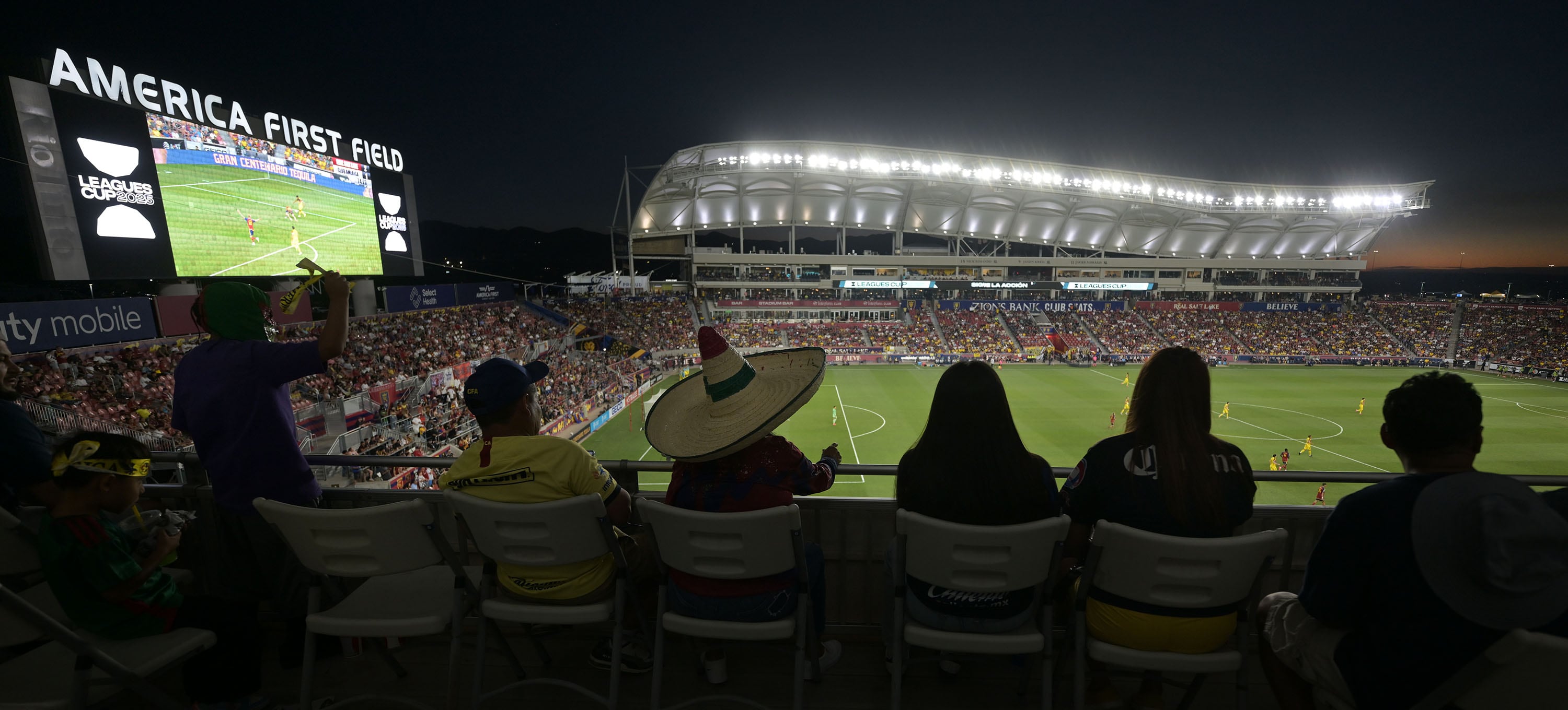 Fans watch Real Salt Lake and Club America play in the Leagues Cup Phase One at America First Field in Sandy on July 30. RSL won on penalty kicks 3-1.