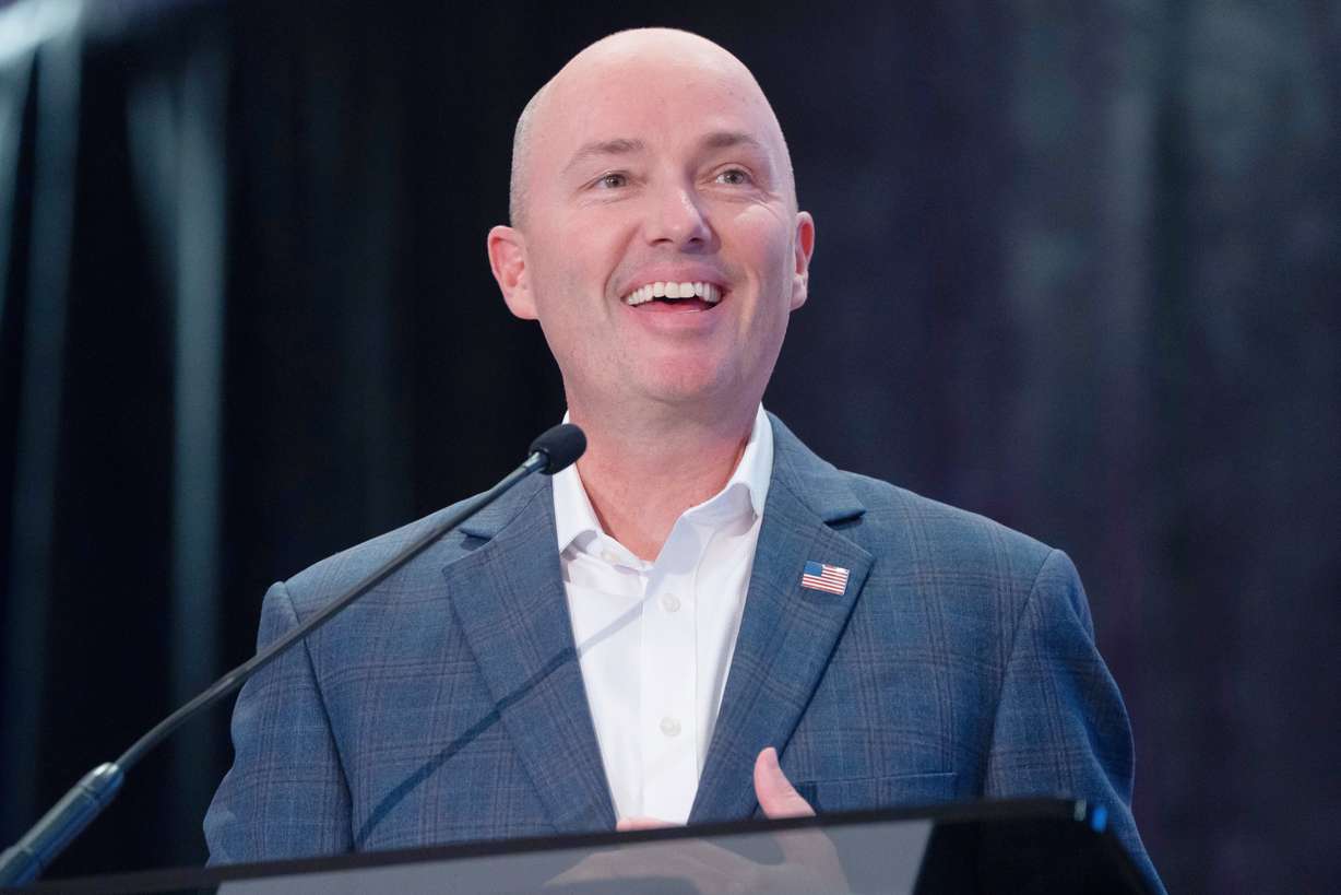Utah Gov. Spencer Cox speaks during the Western Governors' Association meeting Thursday, in Scottsdale, Ariz.
