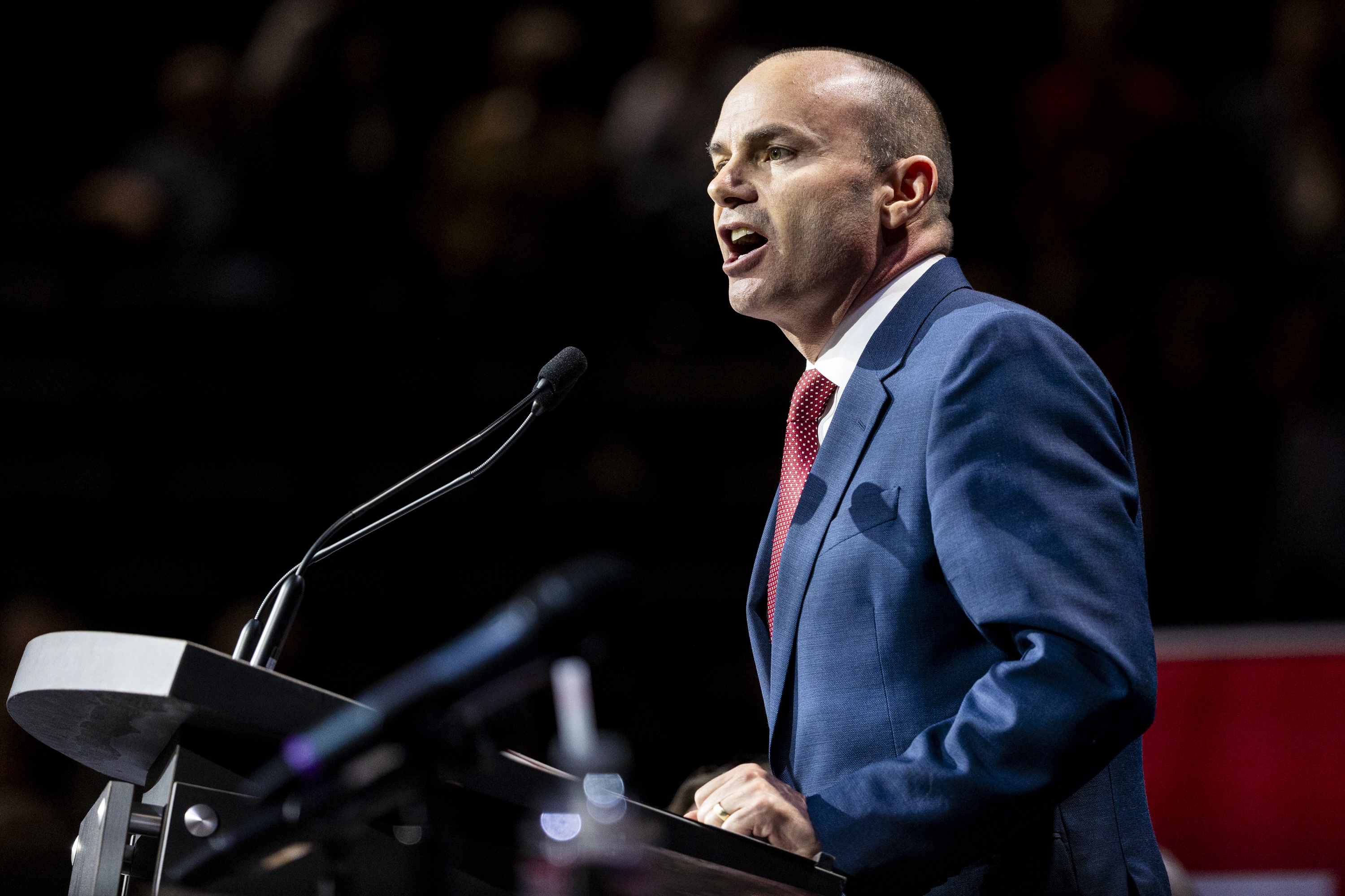 Utah Sen. Mike Lee introduced legislation on Thursday meant to prevent certain immigrant suspects "from fleeing and failing to appear for trial." He's pictured in Orem on May 17.