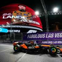 Lando Norris takes pole in rainy Las Vegas qualifying, Verstappen bumped to second