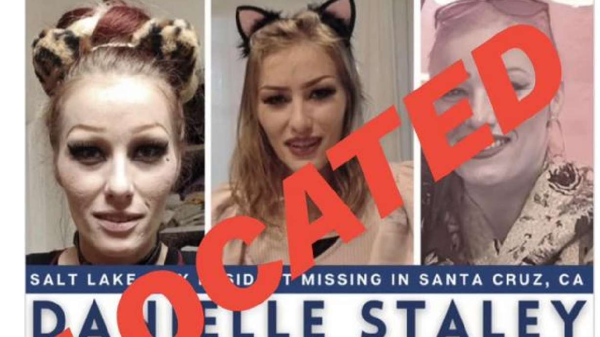 The Santa Cruz Sheriff's Office reported Sunday that Danielle Staley, who was reported missing out of California on Nov. 6, has been found.