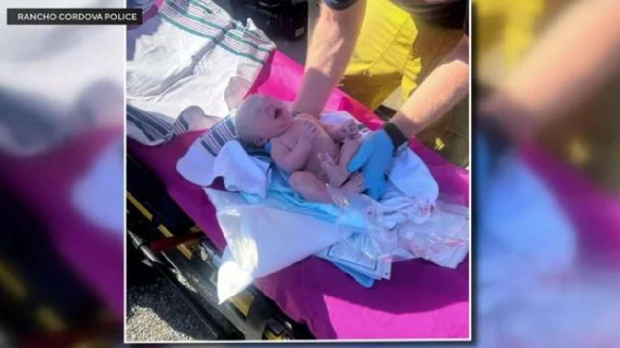 What started as a suspicious circumstances call for Rancho Cordova, California, police ended with a newborn surprise.