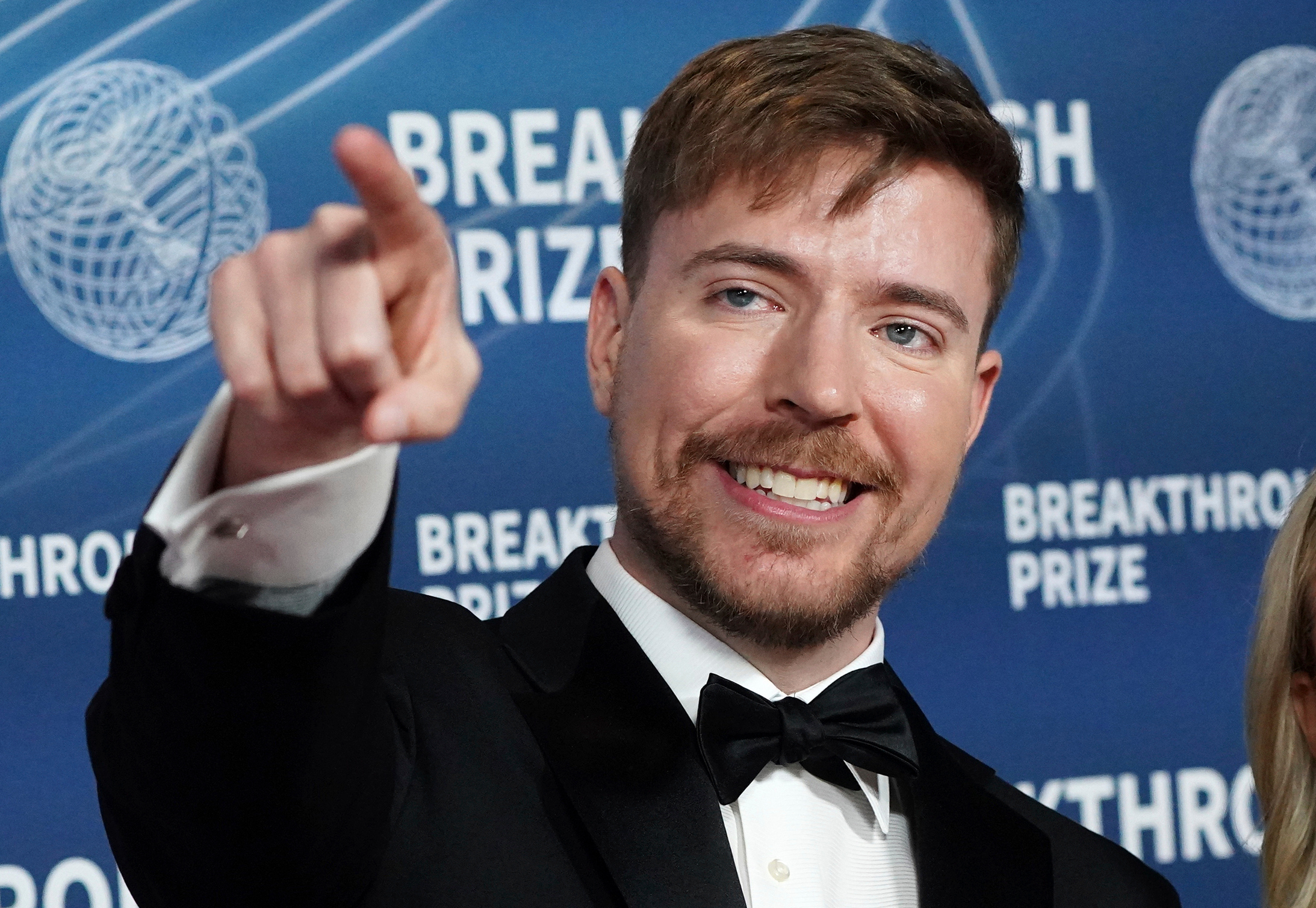 Jimmy Donaldson, who goes by the online alias MrBeast, arrives at the 11th Breakthrough Prize Ceremony on April 5, in Los Angeles. 