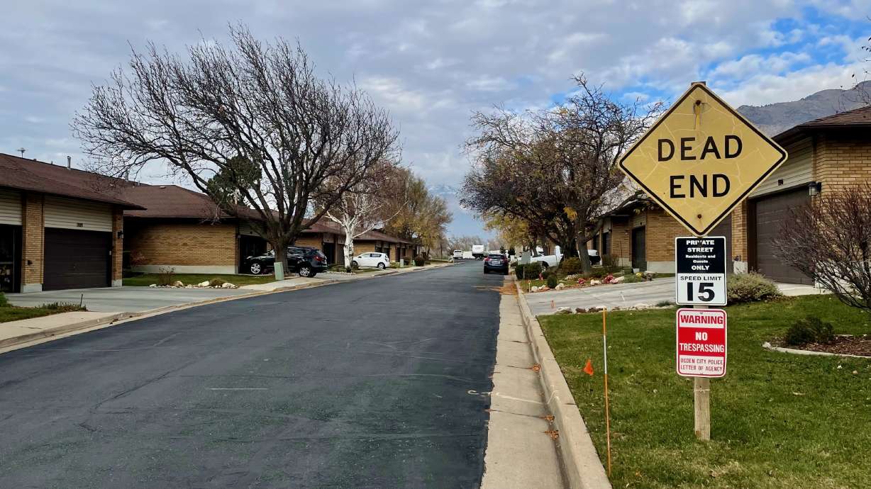 The 1900 South Block in Ogden on Monday. A machete-wielding man has been charged with aggravated assault stemming from an incident with neighbors.