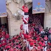 Have You Seen This? Human tower comes tumbling down