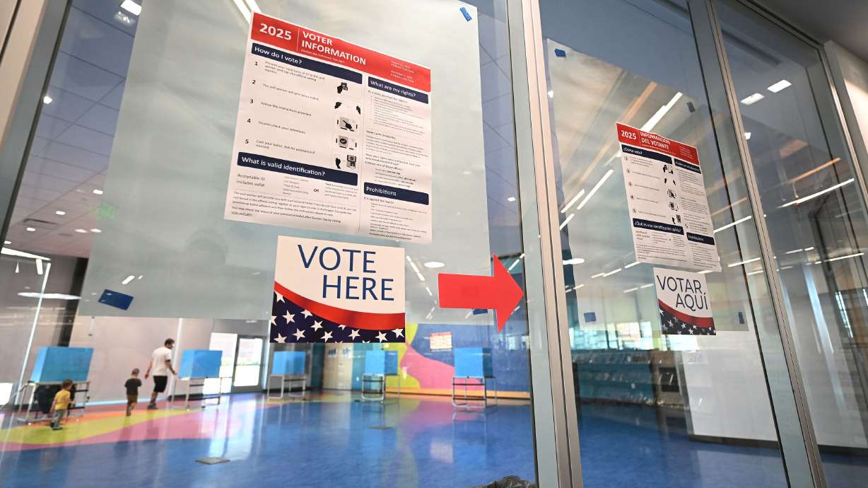 The voting center in Kearns on Nov. 4. The Utah Legislature attempted last week to prevent the state's new court-ordered congressional maps from going into effect based on "boundary issues" identified by the lieutenant governor's office.