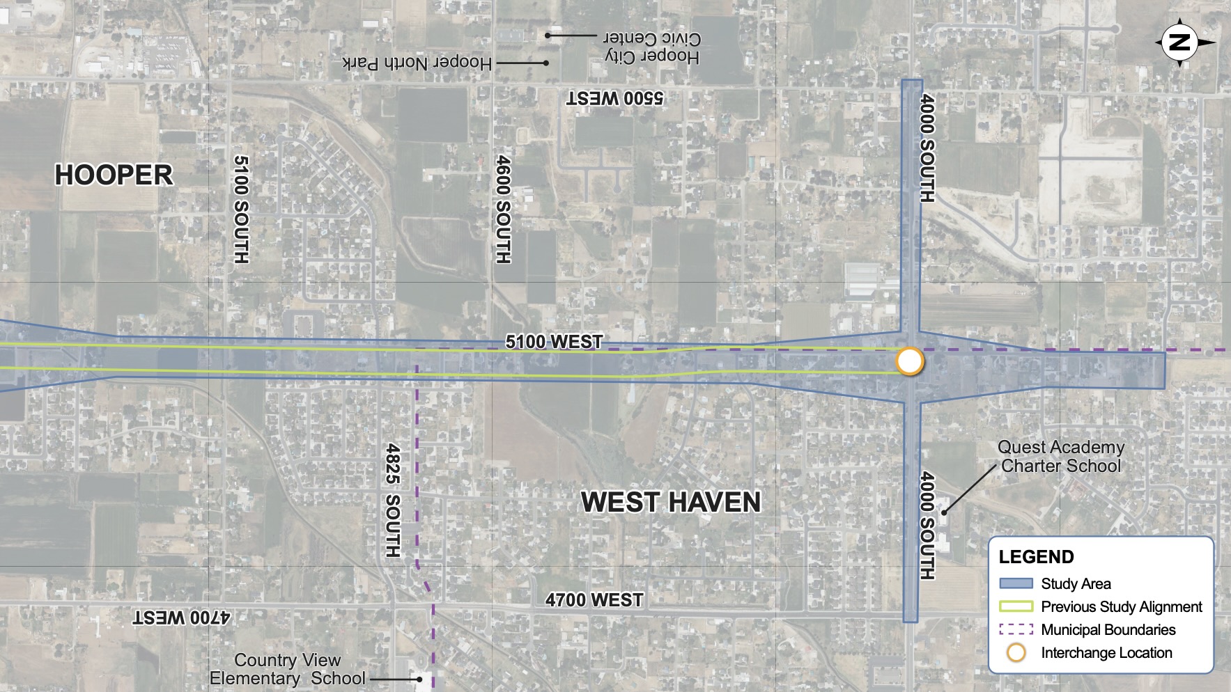 A map shows part of the proposed extension of state Route 177 from Davis County to West Haven. The north-south roadway, also known as the West Davis Highway, is intended to ease congestion on I-15.