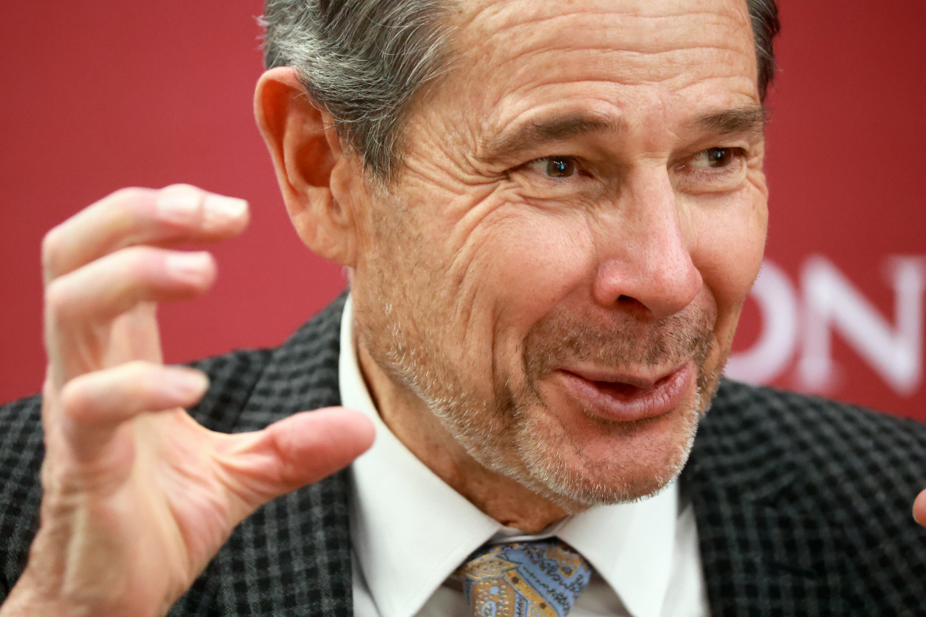 Sen. John Curtis, R-Utah, talks at the Sutherland Institute of Politics Congressional Series at the University of Utah in Salt Lake City on Monday.