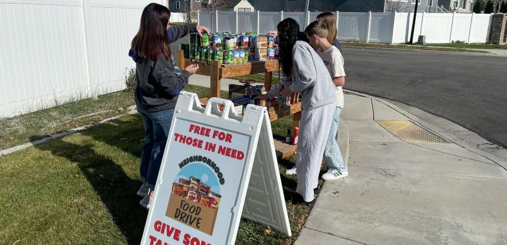'No judgement': Lehi youth transform yard into a mini food bank to help those in need