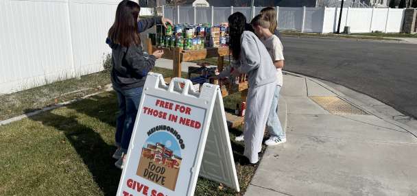 'No judgment': Lehi youth transform yard into a mini food bank to help those in need
