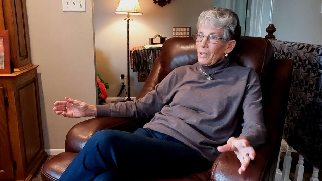 Pat Jenkins is pictured in her home. Jenkins has a connection to a Thanksgiving tradition — The National Dog Show on NBC.