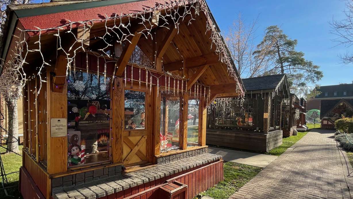 Christmas Village in Ogden launches again on Saturday, Nov. 29. More than 60 cottages like these ones, pictured Tuesday, dot the village on the grounds of the Ogden Municipal Building.