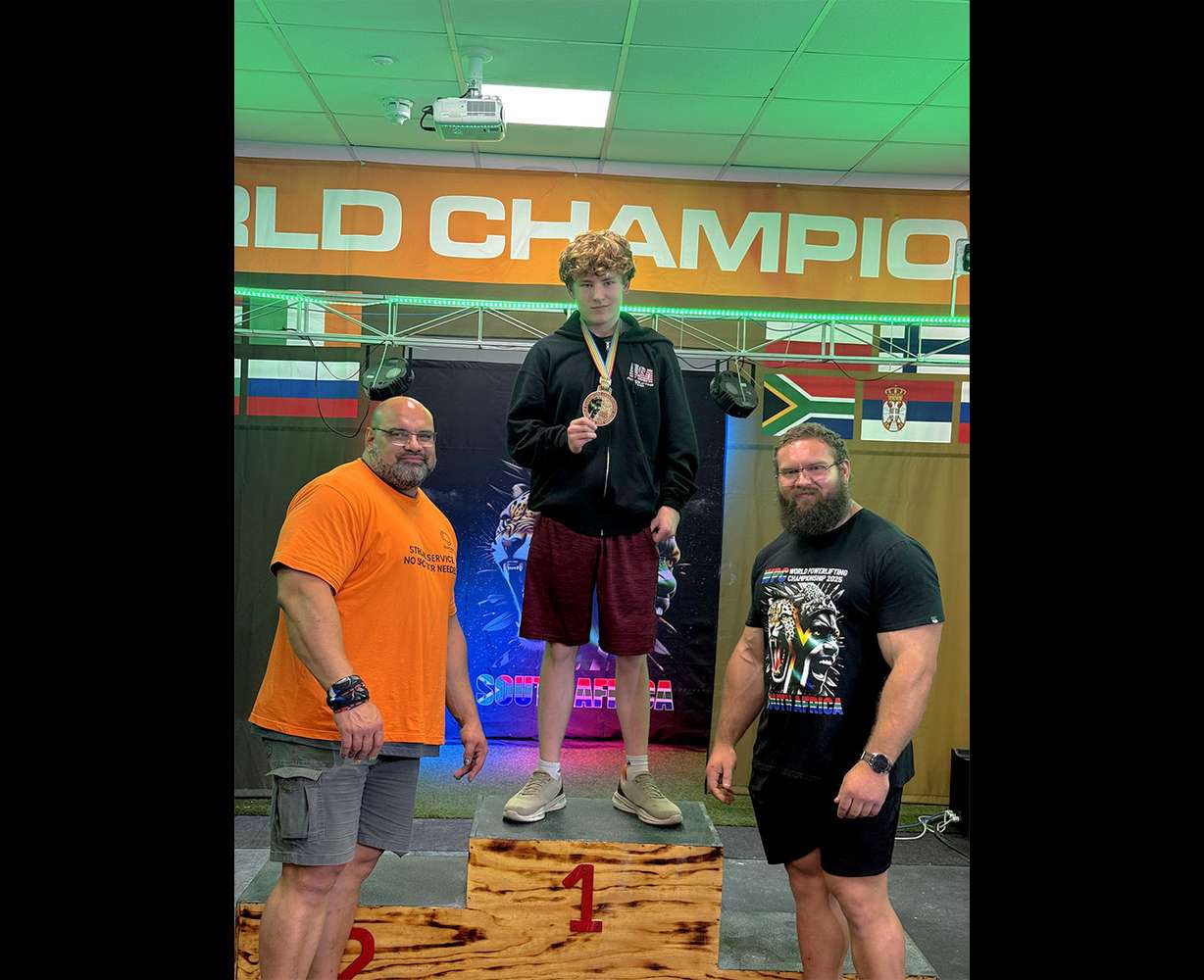 Colter Rammell at the WPC World Powerlifting Championship in Durban, South Africa. Rammell competed with Team USA in the competition.