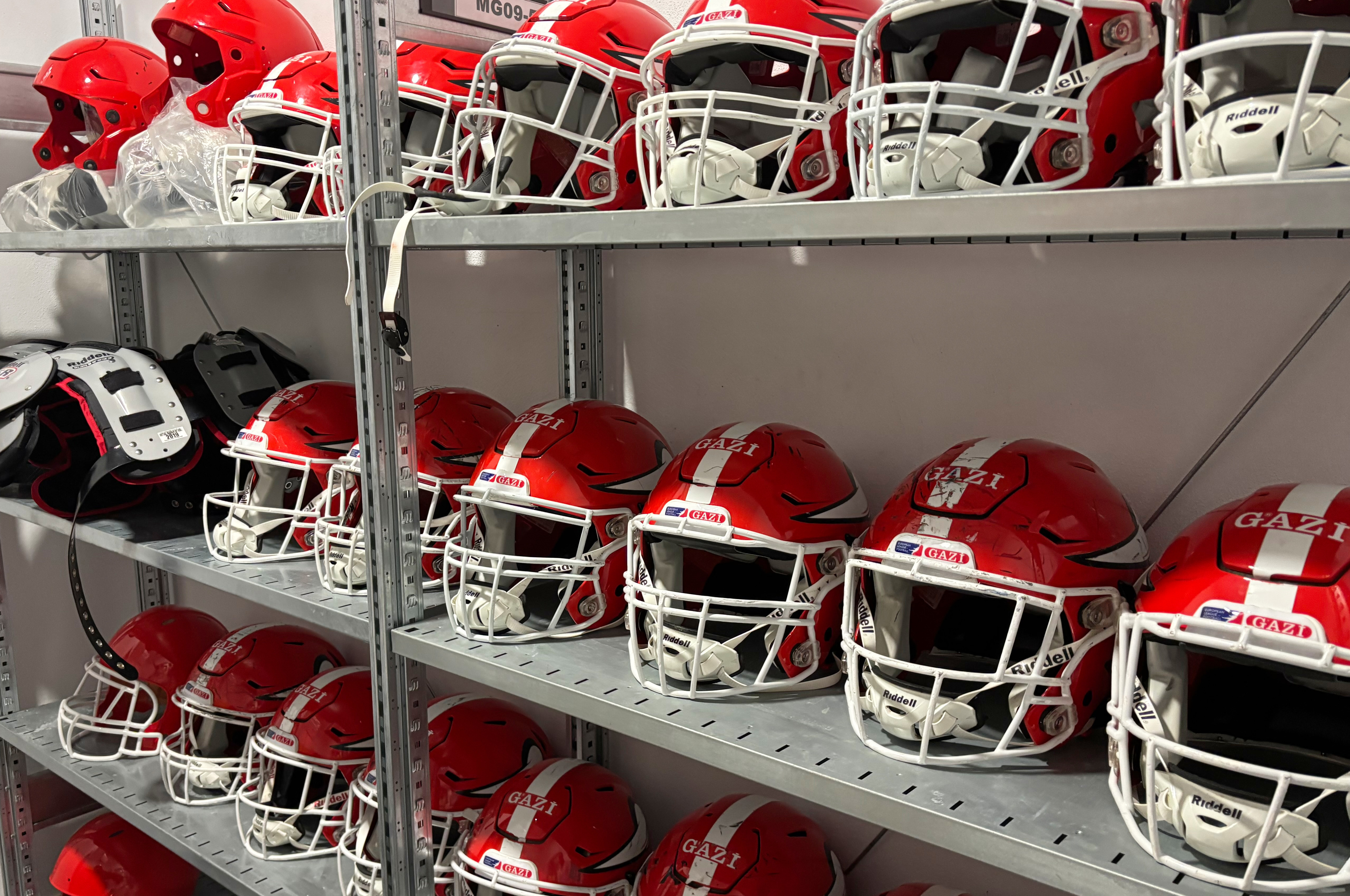 Facilities for the Madrid Bravos, the American football franchise created in 2023 to play in the European League of Football, in Madrid, Spain, on Nov. 4, 2025. 