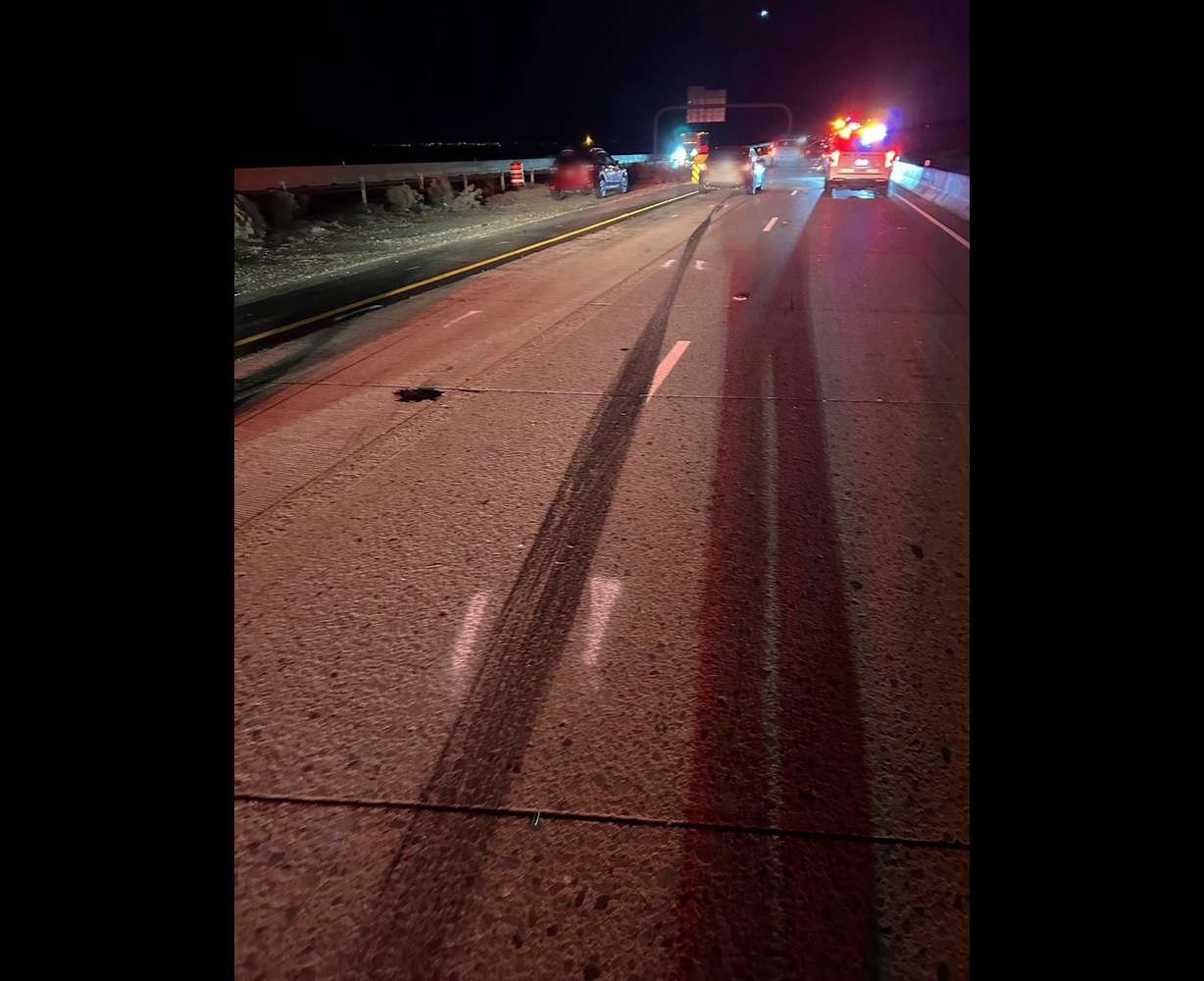 A motorcyclist was flown to a hospital with extremely critical injuries early Wednesday after a vehicle struck his motorcycle on eastbound I-80, according to the Utah Highway Patrol.