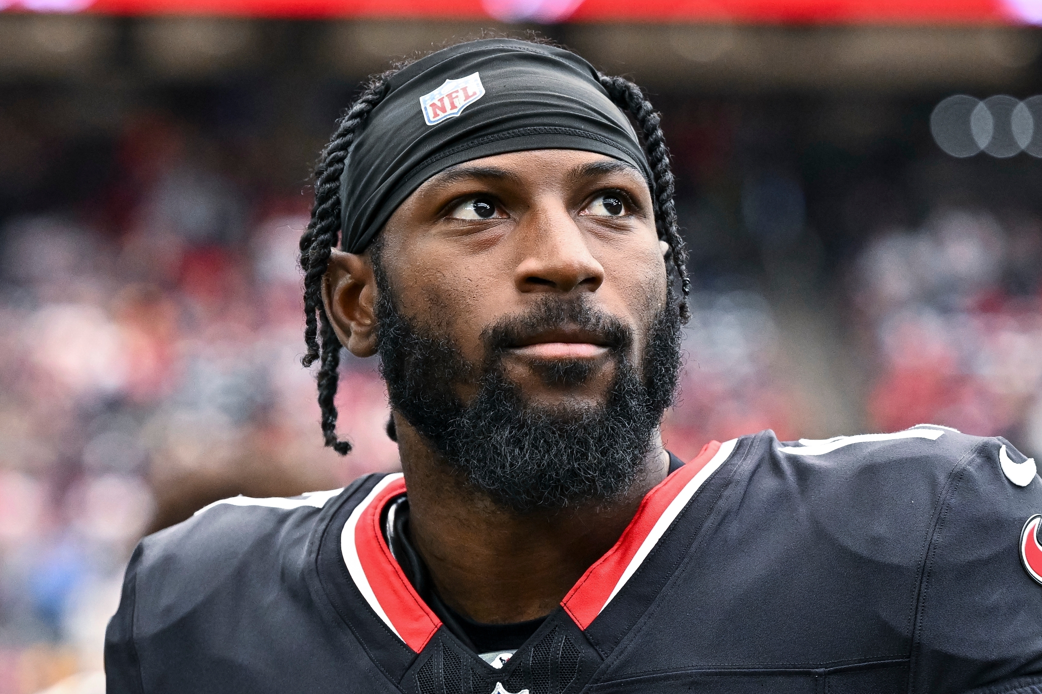 FILE - Houston Texans cornerback Kris Boyd, currently a player with the New York Jets, looks on prior to an NFL football game against the Tennessee Titans, Nov 24, 2024, in Houston. 