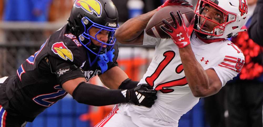 Kansas' Jalon Daniels throws 3 picks as No. 13 Utah pulls away for 10-win season